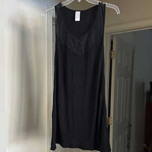 Jessica Simpson Black Sleeveless Lace Trim sleepwear